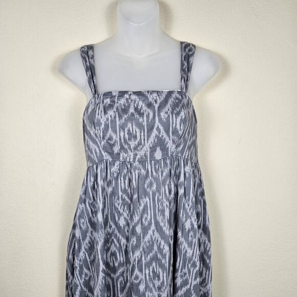 Calvin Klein Sleeveless Maxi Sundress Smocked Ruffle Bow Tie Back Cottage Size S - Picture 4 of 16